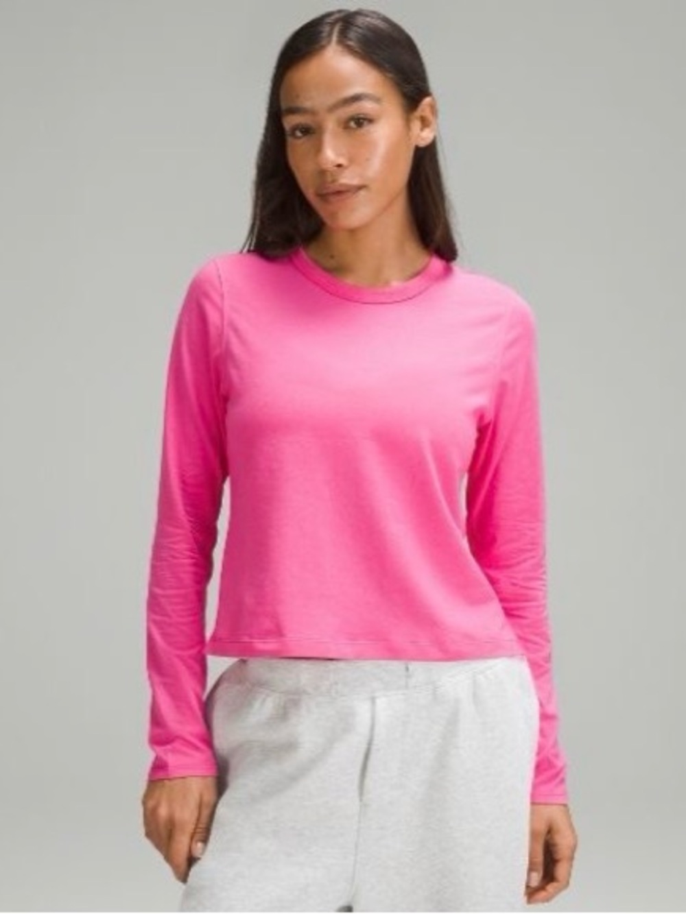 Lululemon Classic-Fit Cotton-Blend Long Sleeve Shirt in Sonic Pink Size 6/8